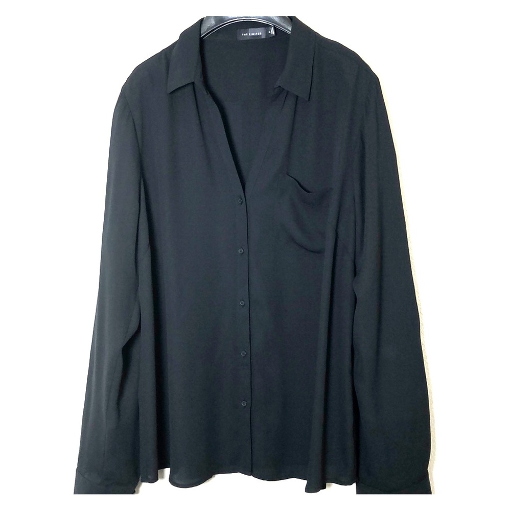 The Limited V-Neck Button Front Blouse